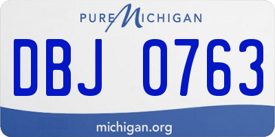 MI license plate DBJ0763