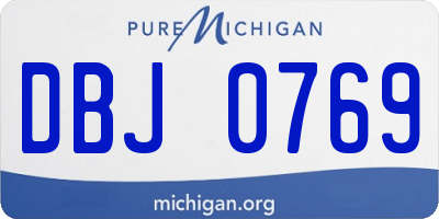 MI license plate DBJ0769