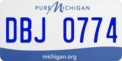 MI license plate DBJ0774