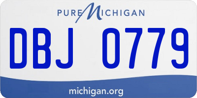 MI license plate DBJ0779