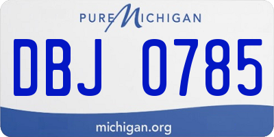MI license plate DBJ0785