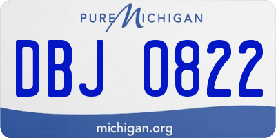 MI license plate DBJ0822