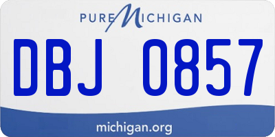 MI license plate DBJ0857