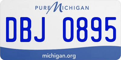 MI license plate DBJ0895