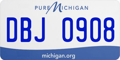 MI license plate DBJ0908