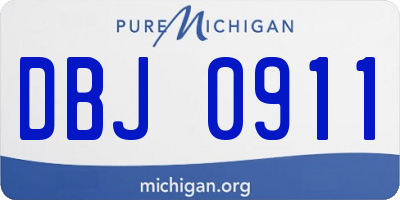 MI license plate DBJ0911