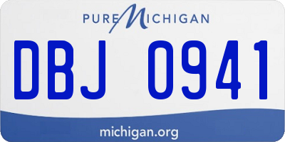 MI license plate DBJ0941
