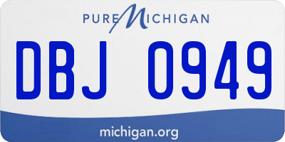 MI license plate DBJ0949