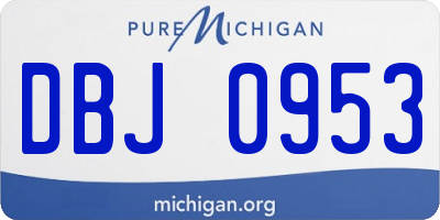 MI license plate DBJ0953