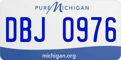 MI license plate DBJ0976