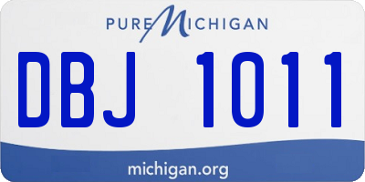 MI license plate DBJ1011
