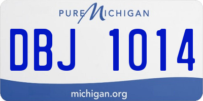 MI license plate DBJ1014