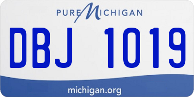 MI license plate DBJ1019