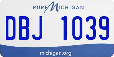MI license plate DBJ1039