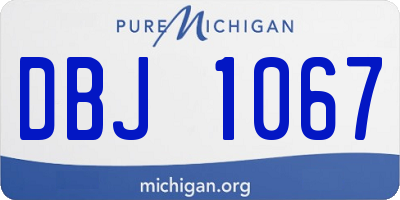 MI license plate DBJ1067