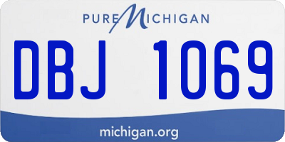 MI license plate DBJ1069