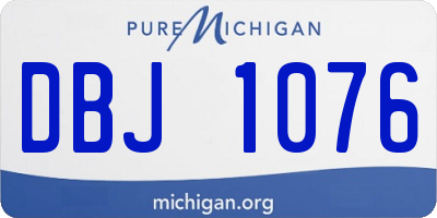 MI license plate DBJ1076