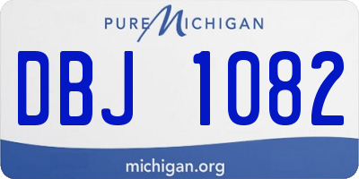 MI license plate DBJ1082