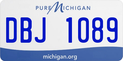 MI license plate DBJ1089