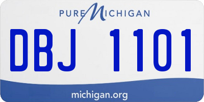 MI license plate DBJ1101