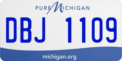 MI license plate DBJ1109