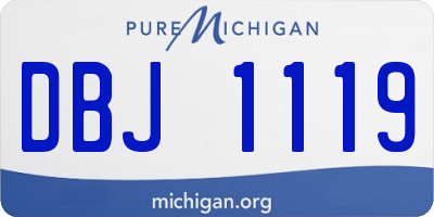 MI license plate DBJ1119