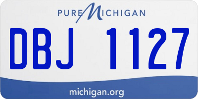 MI license plate DBJ1127
