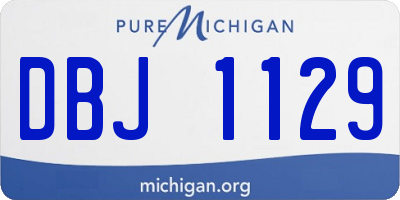 MI license plate DBJ1129
