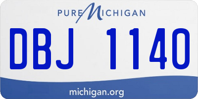MI license plate DBJ1140
