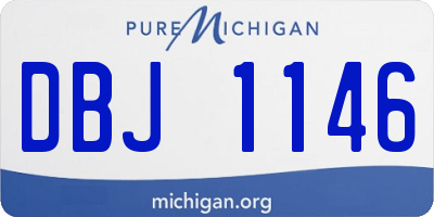 MI license plate DBJ1146