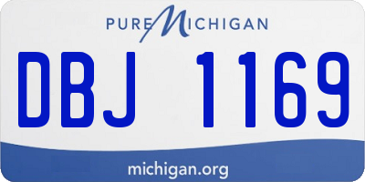 MI license plate DBJ1169