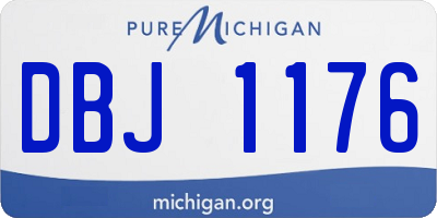 MI license plate DBJ1176