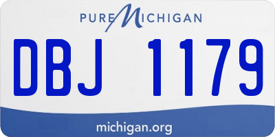 MI license plate DBJ1179