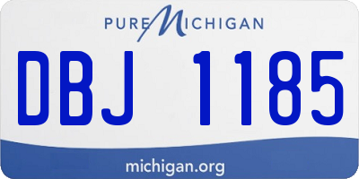 MI license plate DBJ1185