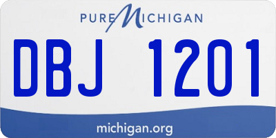 MI license plate DBJ1201