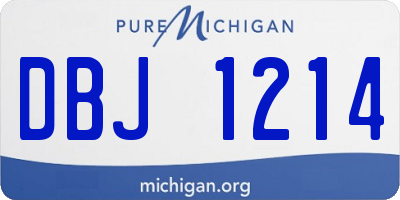 MI license plate DBJ1214