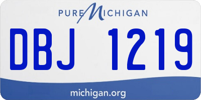 MI license plate DBJ1219