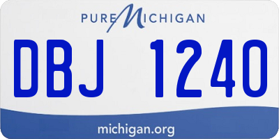 MI license plate DBJ1240