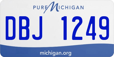 MI license plate DBJ1249