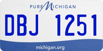 MI license plate DBJ1251