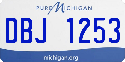 MI license plate DBJ1253