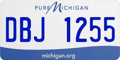 MI license plate DBJ1255