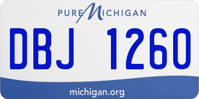 MI license plate DBJ1260
