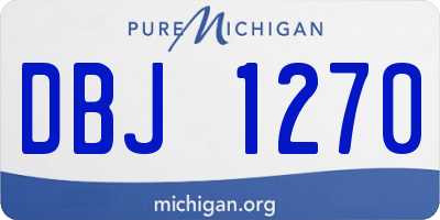 MI license plate DBJ1270
