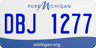MI license plate DBJ1277