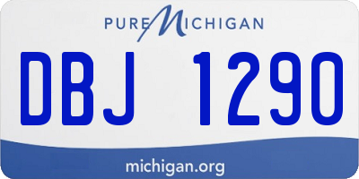MI license plate DBJ1290
