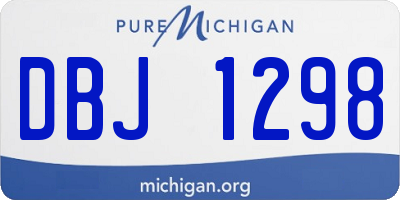 MI license plate DBJ1298