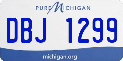 MI license plate DBJ1299