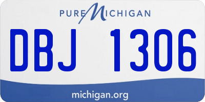 MI license plate DBJ1306