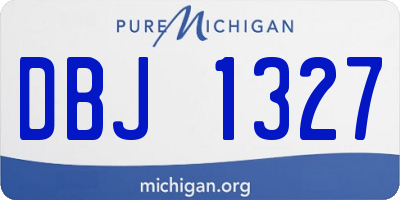 MI license plate DBJ1327